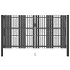 vidaXL Garden Fence Gate Steel 400x200 cm Anthracite
