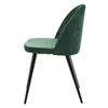 Venture Home Dining Chairs 2 pcs Velvet Velvet Black and Green