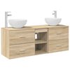 vidaXL Bathroom Cabinet Set 3 pcs Sonoma Oak 49.5 x 41 x 64.5 cm