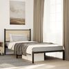 vidaXL Metal Bed Frame without Mattress Sonoma Oak 107x203 cm