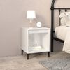 vidaXL Bedside Cabinet High Gloss White 40x35x50 cm