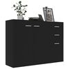 vidaXL Sideboard Black 105x30x75 cm Engineered Wood