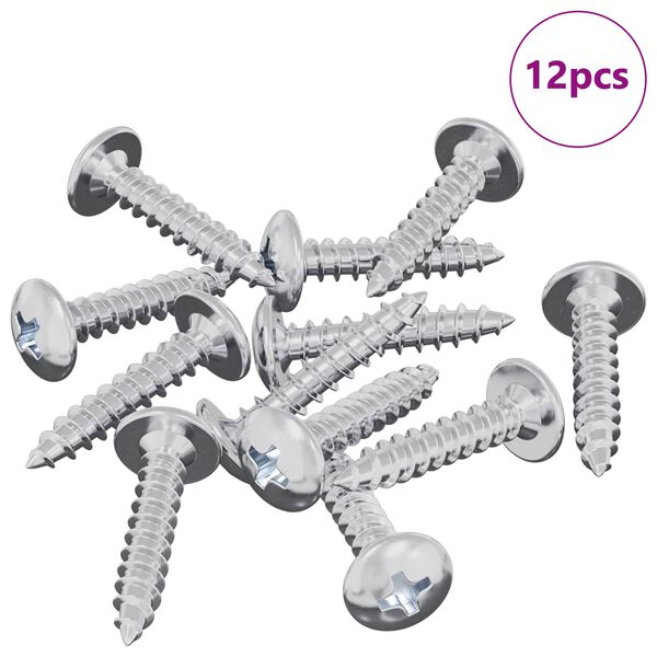 vidaXL Self Tapping Nail 12 pcs Zinc-coated 4 x 20 mm Steel
