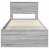 vidaXL Bed Frame Grey Sonoma 90 x 200 cm Engineered wood