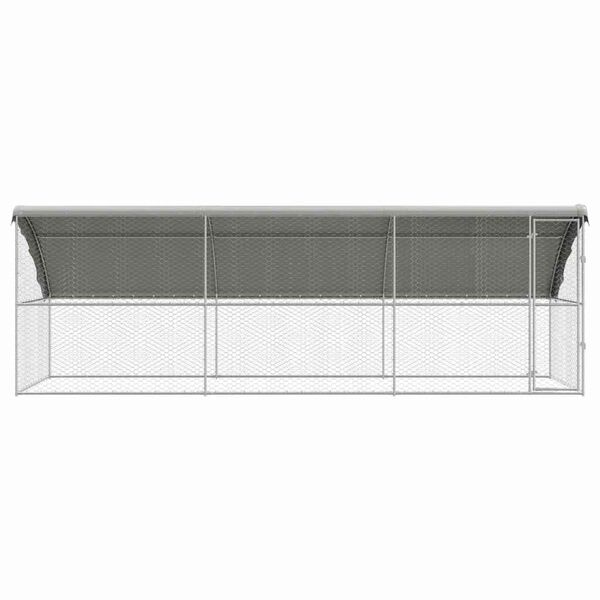 vidaXL Dog Kennel 3 pcs Silver 6 x 2 x 2 m Galvanised steel