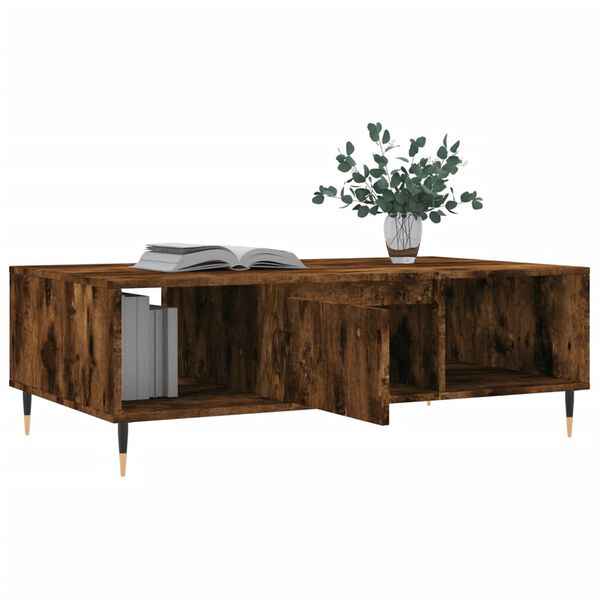 vidaXL Coffee Table Smoked Oak 104x60x35 cm Engineered Wood