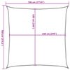 vidaXL Sunshade Sail 160 g/m&sup2; White 7x7 m HDPE