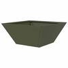 vidaXL Garden Planter Olive Green 35 x 35 x 15 cm Cold-rolled Steel
