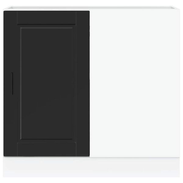 vidaXL Kitchen Base Cabinet "Porto" Black Engineered Wood