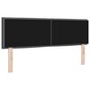 vidaXL Headboard with Headboard Dark Grey 144 cm Faux Leather