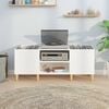 vidaXL Record Cabinet High Gloss White 121x38x48 cm Engineered Wood