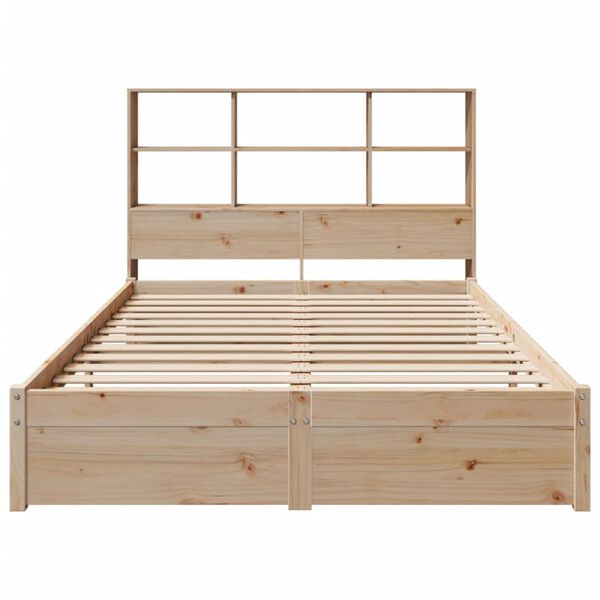 vidaXL Bookcase Bed without Mattress 140x200cm Solid Wood Pine