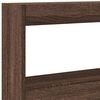 vidaXL Headboard Cabinet with LED Brown Oak 200x17x102 cm
