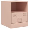 vidaXL Bedside Cabinets 2pcs Pink 34.5x39x44 cm Steel