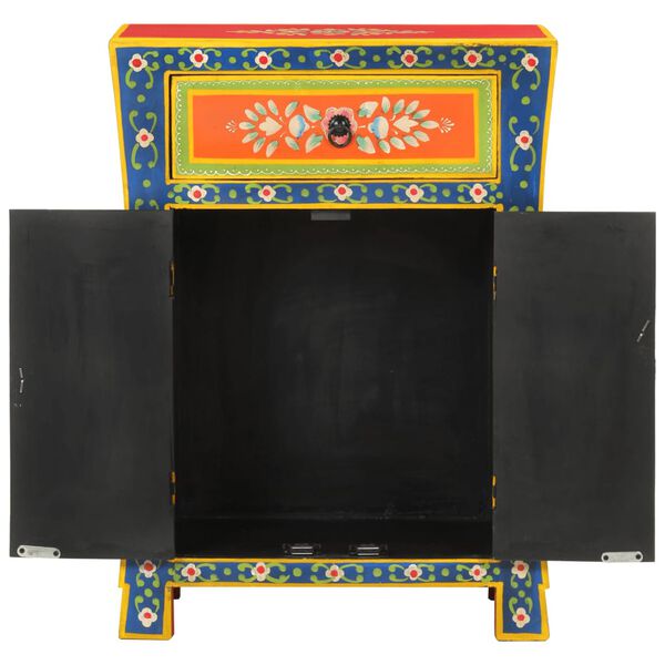 vidaXL Hand Painted Sideboard 54x30x74 cm Solid Wood Mango