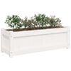 vidaXL Garden Planter White 90x31x31 cm Solid Wood Pine