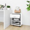 vidaXL Rolling Cabinet High Gloss White 46x36x59 cm Engineered Wood