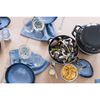 Cosy & Trendy Deep Plate Sapphire 4 pcs Oval 19.5x16.5 cm Sapphire Blue