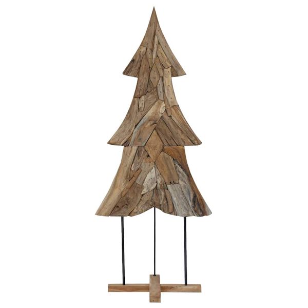 vidaXL Christmas Tree with Stand Brown 180 cm Solid teak wood