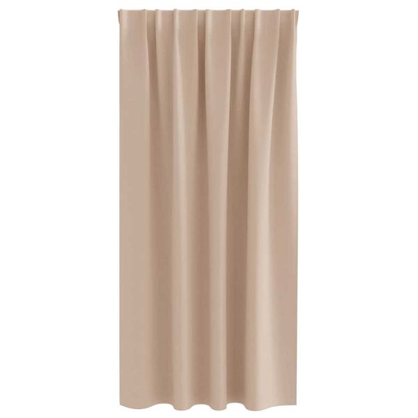 vidaXL Blackout Curtains with Rings 2 pcs Taupe 175 x 140 cm Polyester