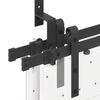 vidaXL Sliding Door Hardware Kit 427 cm Steel Black