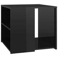 vidaXL Side Table High Gloss Black 50x50x45 cm Engineered Wood