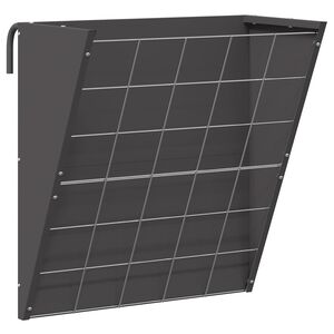 vidaXL Hanging Hay Feeder Black 61 x 33 x 66 cm 5 kg Cold-Rolled Steel