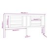vidaXL Bed Headboard Honey Brown 206x4x100 cm Solid Pine Wood