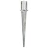 vidaXL Ground Spikes 2 pcs Silver 10x76 cm Galvanised Steel