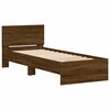 vidaXL Bed Frame without Mattress with LED Lights Brown Oak 90x200 cm