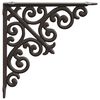vidaXL Wall Shelf Brackets 12 pcs Antique Brown 14 x 14 x 3.5 cm Steel