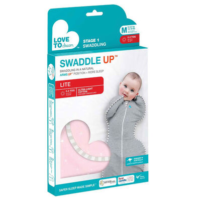 Love to Dream Baby Swaddle Swaddle Up Lite Stage 1 M Pink