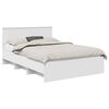 vidaXL Bed Frame with Headboard White 160 x 200 cm Engineered Wood