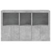 vidaXL Sideboard with LED Lights Concrete Grey 162x37x100 cm