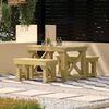 vidaXL 3 Piece Garden Dining Set Impregnated Pinewood