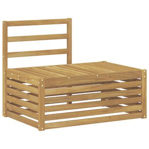 vidaXL Outdoor Sofa Set White 91 x 63 x 73 cm Solid Acacia Wood
