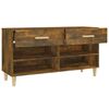 vidaXL Shoe Cabinet Smoked Oak 102x35x55 cm Engineered Wood