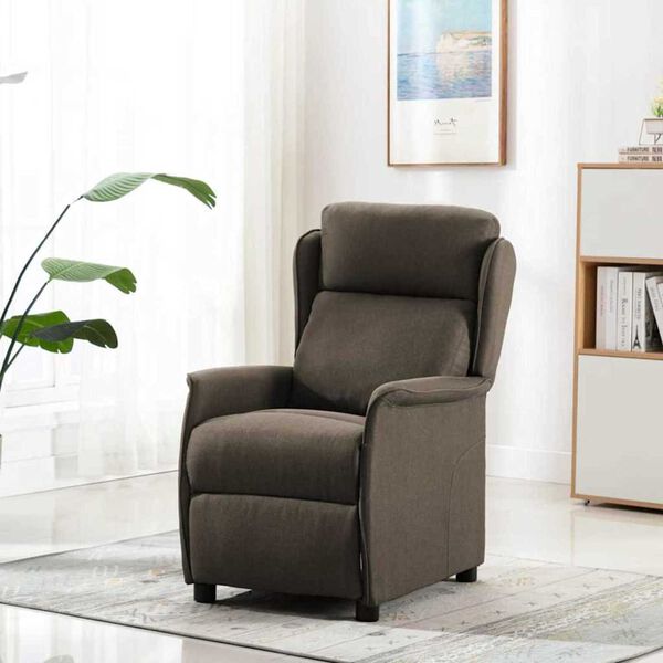 vidaXL Recliner Chair Taupe 67.5 x 93.5 x 101.5 cm Fabric
