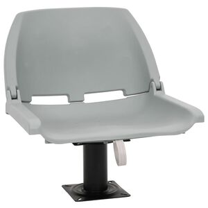vidaXL 2 Piece Foldable Boat Seat Set No Pillow Grey 48x51x41 cm