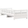 vidaXL Daybed with Trundle and Mattresses White 90x190 cm Solid Wood Pine