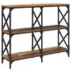 vidaXL Console Table Old Wood 100 x 28 x 80.5 cm Engineered Wood