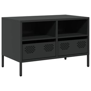 vidaXL TV Cabinet Black 68x39x43,5 cm Cold-rolled Steel