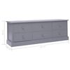 vidaXL Hall Bench Dark Grey 115x30x40 cm Wood