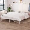 vidaXL Bed Frame without Mattress White Solid Wood 160x200 cm