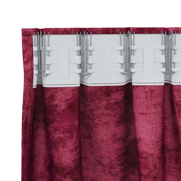 vidaXL Velvet Curtains 2 pcs Wine red 245 x 140 cm Velvet