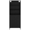vidaXL Highboard Black Oak 69.5 x 34 x 180 cm Engineered Wood
