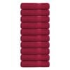 vidaXL Bath Towels "FROGN" 10 pcs Bordeaux 100x150 cm 360 gsm