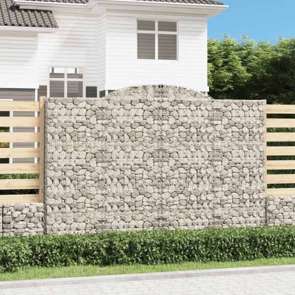 vidaXL Arched Gabion Baskets 13 pcs 300x50x200/220 cm Galvanised Iron