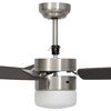 vidaXL Ceiling Fan with Light and Remote Control 108 cm Dark Brown
