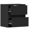 vidaXL TV Wall Cabinet with LED Lights Black 41x31x45 cm
